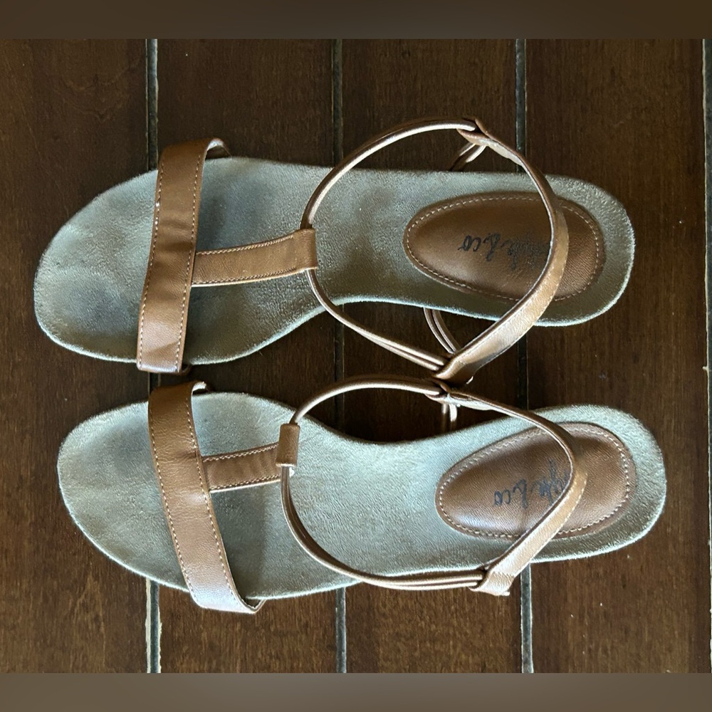 Style & Co. Tan Leather Sandals